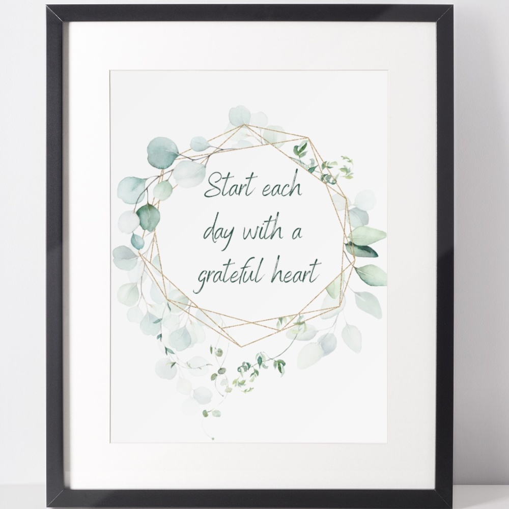 Inspirational Quote Wreath Wall Art Print Unframed
